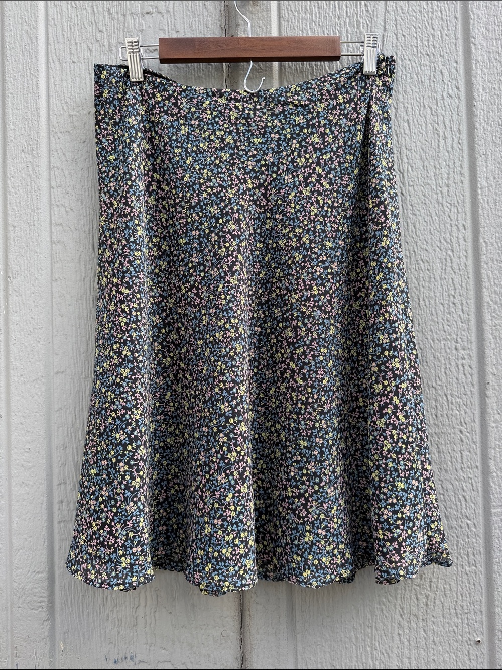 Boden Floral A-Line Midi Skirt Size: 8